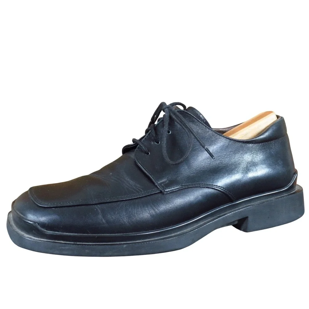 Banana Republic Mens 10 Black Leather Oxford Dress Shoes Comfort Classic Style